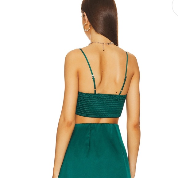 NWT Show Me Your MuMu Emerald Green Clurb Crop Top - Picture 2 of 6